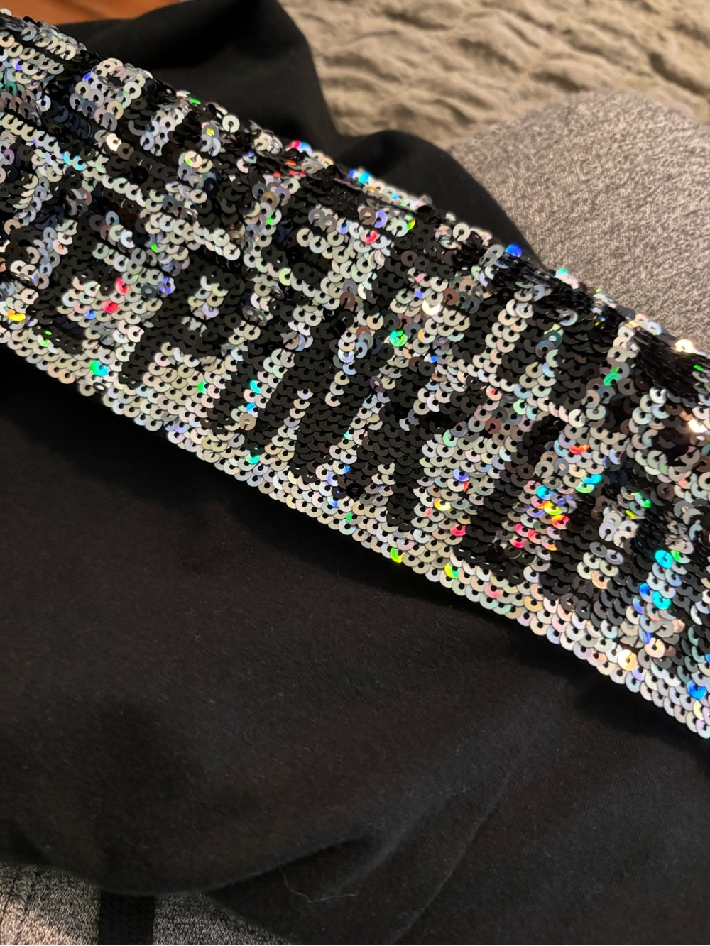 Victoria’s Secret PINK Yoga Fold Over Sequin Leggings Black Y2K Size S (1215) - Picture 2 of 8